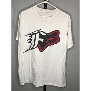 Y2K Fox Racing Motocross grunge tshirt Big logo sz LG